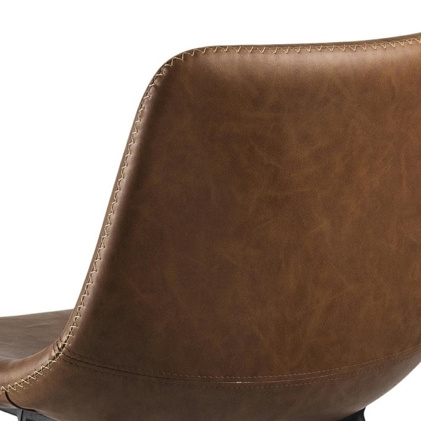 Stołek barowy Oregon PU brandy - ACTONA